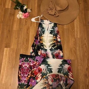 Tank maxi floral boho dress